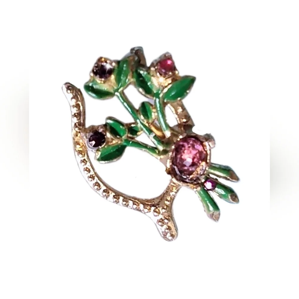 Vintage Wishbone & Flower Bouquet Brooch